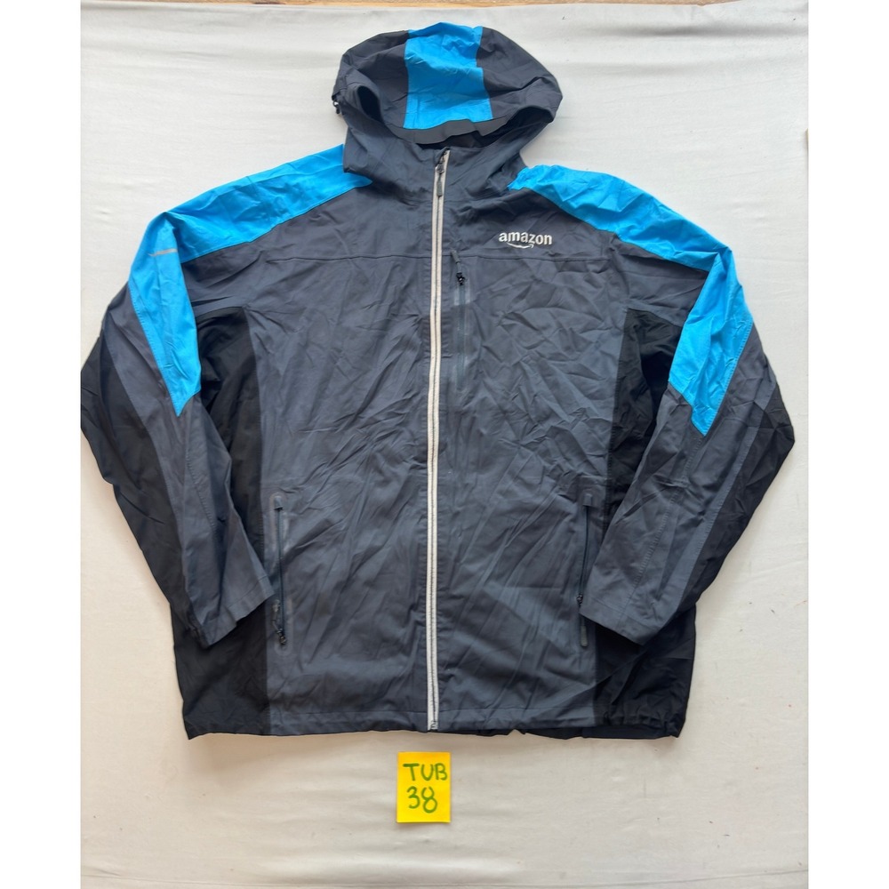 Amazon Prime Rain Shell Jacket Luly Yang Grey Blue Mens 3XL Womens 4XL APRSJ01U
